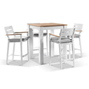 Balmoral 4 Seater Square Aluminium Bar Table with 4 Capri Bar stools