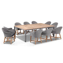 Sahara 10 Seat with Coastal Chairs in Half Round wicker
