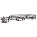 Balmoral package D - Outdoor Aluminium and Teak Lounge with Coffee Table
