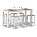 Balmoral 6 Seater Teak Top Aluminium Bar Setting