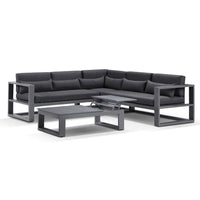 Santorini Package A in Charcoal with Denim Grey cushions