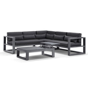 Santorini Package A in Charcoal with Denim Grey cushions