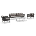 Herman Outdoor 3+1+1 Rope Lounge with Coffee table Set