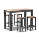 Balmoral 4 Seater Teak Top Aluminium Bar Setting