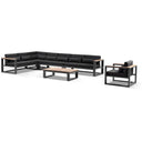 Balmoral package C - Outdoor Aluminium and Teak Lounge Set with Coffee Table