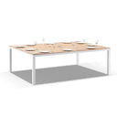 Tuscany 10 Seat  With Capri Chairs with Teak Arm Rests in White