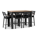 Balmoral 1.5m Aluminium Bar Table with 6 Capri Bar stools