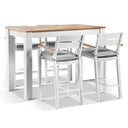Balmoral 1.5m Aluminium Bar Table with 4 Capri Bar stools