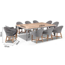 Sahara 10 Seat with Coastal Chairs in Half Round wicker