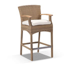 Sahara Teak Top 4 Seater Bar Setting in Half Round Wicker with Wanika Stools