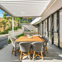 Sahara 8 Square with Coastal Chairs in Half Round wicker