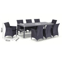 Roman 8 Rectangle - 9pc Outdoor Dining Set