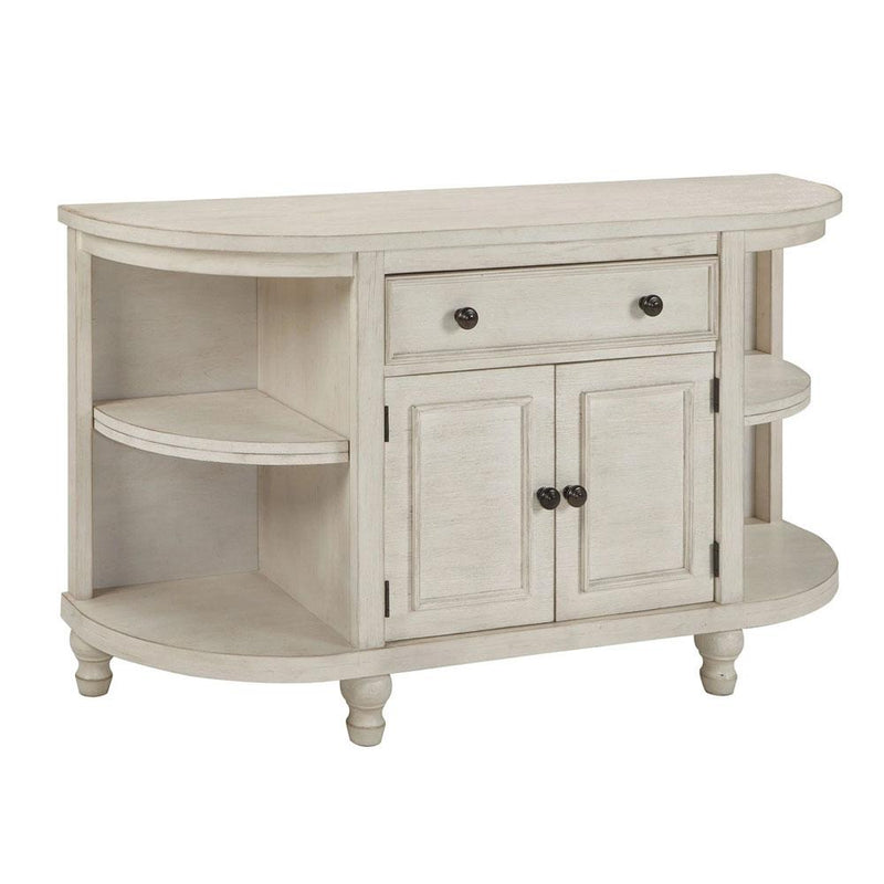 Audrey Dining Room & Kitchen Sideboard Server with Distressed White Finish