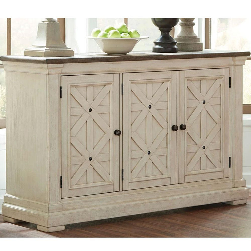Sofia Timber Indoor Antique White Buffet Sideboard Server