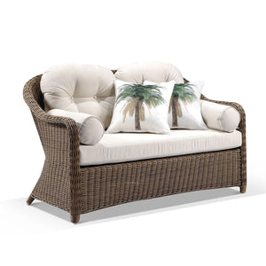 Plantation Outdoor Wicker Lounge Suite with Coffee Table in Brushed Wheat