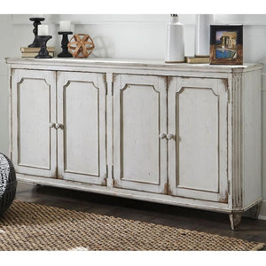 Avery Indoor Timber Sideboard Buffet in Distressed Antique Ivory