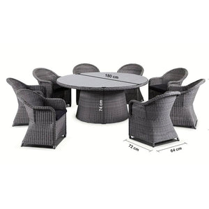 Plantation 8 Seater Dining Outdoor Wicker Setting