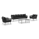 Herman Outdoor 3+1+1 Rope Lounge with Coffee table Set