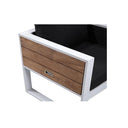 Corfu 3+1+1 Aluminium and Teak Timber Lounge with Coffee Table & Side Table with Sunbrella® cushions