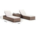 Breeze Sun Lounge Set in Half Round wicker
