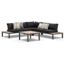 Nova Package A in Charcoal - Outdoor Aluminium Modular Corner Lounge