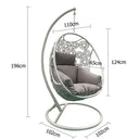 Havana Hanging Egg Chair in White with Stand