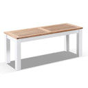Balmoral 2.5m Teak Top Aluminium Table with 4 Bench Seats and 2 Chairs