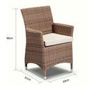 Roman Chair - In Half Round Wicker