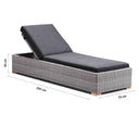 Breeze Sun Lounge in Half Round wicker