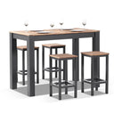 Balmoral 4 Seater Teak Top Aluminium Bar Setting