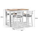 Balmoral 1.5m Aluminium Bar Table with 4 Capri Bar stools
