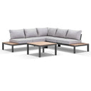 Nova Package A in Charcoal - Outdoor Aluminium Modular Corner Lounge