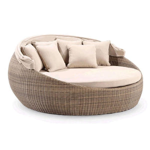 Large Newport - Wicker Outdoor Day Bed with Canopy
