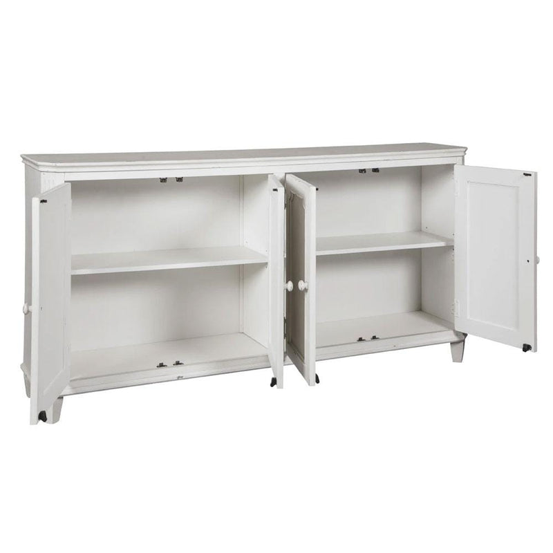 Avery Indoor Timber Sideboard Buffet in Distressed Antique Ivory