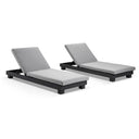 Santorini Aluminium Sun Lounge Set in Charcoal