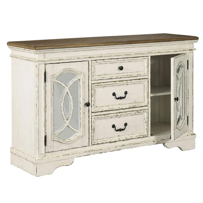 Realyn Indoor Timber Buffet Sideboard in Distressed White