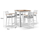 Balmoral 4 Seater Square Aluminium Bar Table with 4 Capri Bar stools