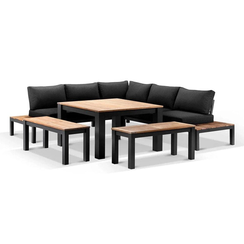 Nova Outdoor Charcoal Aluminium Lounge and Dining Setting