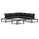 Nova Package A in Charcoal - Outdoor Aluminium Modular Corner Lounge