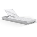 Santorini Aluminium Sun Lounge in White with Sunbrella® cushion