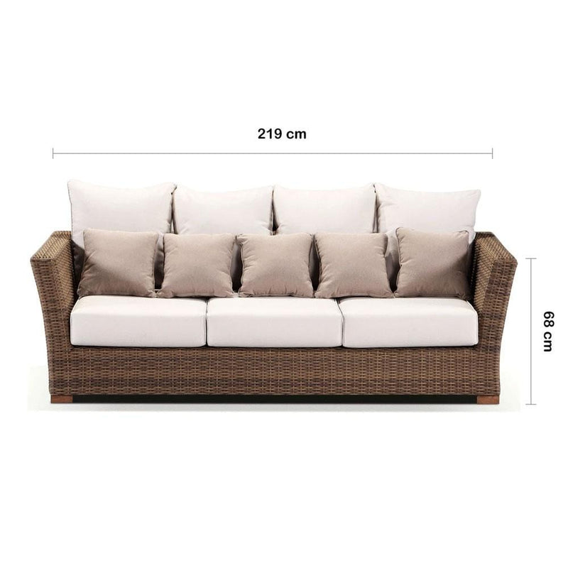 Coco 3 Seater - Huge 3 Seat DayBed In Outdoor Rattan Wicker
