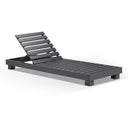 Santorini Aluminium Sun Lounge in Charcoal