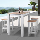 Balmoral 4 Seater Teak Top Aluminium Bar Setting