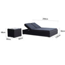 Breeze Double Sun Lounge Set w/ Side Table