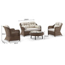 Plantation Outdoor Wicker Lounge Suite with Coffee Table