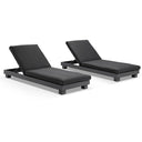 Santorini Aluminium Sun Lounge Set in Charcoal