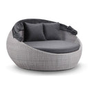 Newport Outdoor Wicker Round Daybed with Canopy