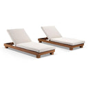 Santorini Aluminium Sun Lounge Set in Teak Look Finish