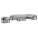 Balmoral package C - Outdoor Aluminium and Teak Lounge Set with Coffee Table