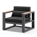 Balmoral package C - Outdoor Aluminium and Teak Lounge Set with Coffee Table